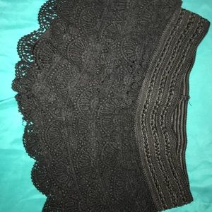 Black lace shorts